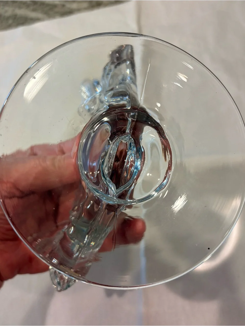Vintage Duncan & Miller Clear Glass Double Taper Candle Holder